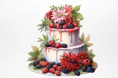 Christmas Cake Sublimation Clipart PNG Product Image 2