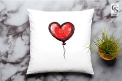 Heart Balloon Clipart Sublimation PNG Product Image 3