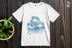 Realistic Ice Cube Stack Clipart Sublimation PNG Product Image 2