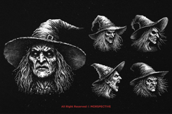10 Bundle Dark Art Witch Head Women Mystical Granny Product Image 3