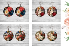 Art Flowers Round Earring Print, Vintage Earring Designs Product Image 2