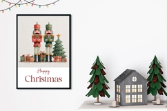 Cartoon Christmas Nutcrackers Greeting Card PNG Product Image 2