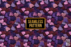 Glitter Hearts Pattern Digital Paper Product Image 2