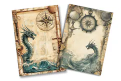 Mystic Dragon Junk Journal Pages Product Image 2