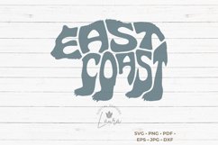 East Coast Word Art in the Shape of a Bear SVG Cut File Product Image 2