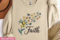 Faith PNG, Sunflower Sublimation PNG Product Image 3