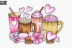 Coffee Valentine Png - Valentines Day - Love PNG Product Image 1