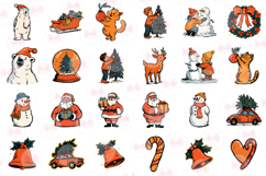 Retro Christmas Clipart Product Image 2