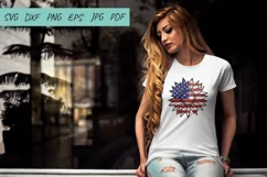 USA Sunflower, 4th of July SVG, Files for Cricut Product Image 2