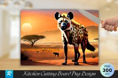 Hyena Background Cutting Board Sublimation Design Product Image 1