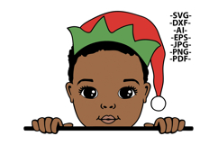 Christmas Santa Boy Clipart for Cricut Kids Holiday Shirt Product Image 2