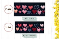 Embroidery Love Hearts Mug Design, Knitted Love Mug Wrap Product Image 2