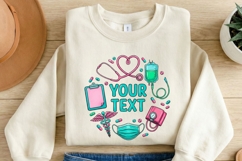 Custom Nurse PNG, Personalized Nurse Sublimation Design, Product Image 2