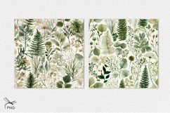 Botanical patternl digital paper, background clipart Product Image 2