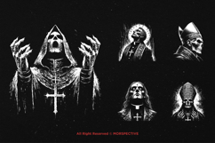 10 Bundle Dark Art Demon Priest Heretic Skull Satan Death Product Image 3