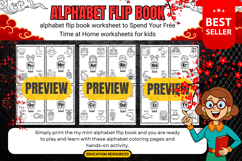 alphabet flip book Worksheets activities for kids Christmas Product Image 2