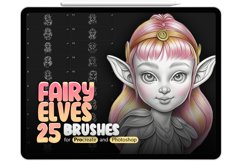 25 Fairy Elvels Procreate Stamps Product Image 1