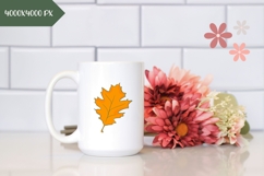Golden Fall Leaves Illustration, Fall PNG, Autumn Print Product Image 2
