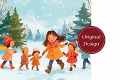 Christmas Tumbler Wrap Design, Winter Tumbler Template Product Image 2
