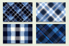 Winter Blue Plaid Cutting Boards sublimation Design Product Image 2