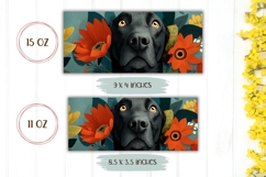 Labrador Mug Design, Labrador Dog Mug, Flowers Mug Print Product Image 2