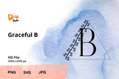 Graceful Monogram - Elegant Floral Letters PNG | SVG | JPG Product Image 1