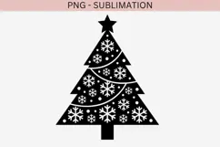 Christmas tree silhouette png design for T-shirts Product Image 2