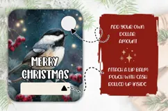 Cartoon Christmas Bird Money Card, Christmas Gift Card Print Product Image 2