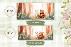 Easter Bunny Mug Design, Cartoon Forest Mug Sublimation Product Image 2