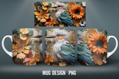 Sculpture Bird Mug Wrap | Sublimation Coffee Cup Designs Product Image 2
