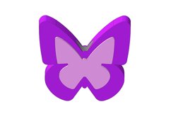 Double Layer Butterfly, Straw Topper STL File for 3D Print. Product Image 2