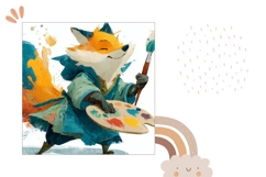 Cartoon Fox Pillow Sublimation, Animals Pillow Design Product Image 2