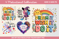 Motivational Sublimation Quotes Bundle PNG Product Image 3