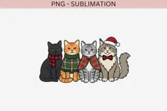 Cute Christmas cats png design for T-shirts Product Image 2