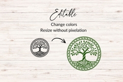 Hand Drawn Tree Of Life Circle SVG Product Image 2