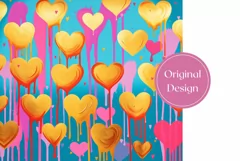 Colorful Tumbler Wrap Design, Valentine's Day Tumbler PNG Product Image 2