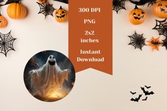3D Halloween Earring Design, Halloween Ghost Sublimation 3D Product Image 2