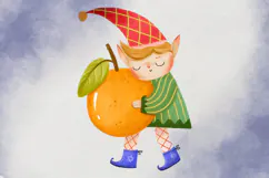 Cute Christmas Elf Clipart Product Image 7