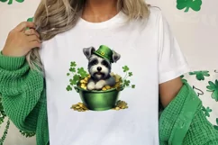 St Patricks Day Dog with Gold Coin Clipart, St Patricks Day Product Image 2