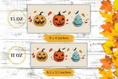 Halloween Pumpkins Mug Wrap, Halloween Sublimation Mug Product Image 2