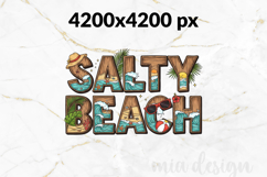 Salty Beach Summer PNG, Retro Ocean Sublimation Design Product Image 2