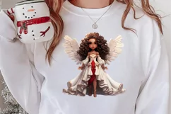 Christmas Black Angel Clipart , Christmas Angel PNG Product Image 2