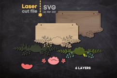 Garden Sign SVG laser cut files for Glowforge Product Image 2