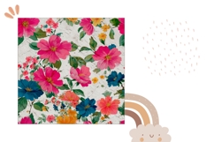 Art Flowers Pillow PNG, Vintage Pillow Case Template Product Image 2