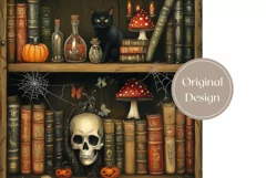 Black Cat Tumbler Wrap Design, Skull Tumbler Template Product Image 2