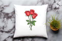 Red Rose Bouquets Illustration Clipart Sublimation PNG Product Image 3