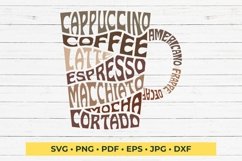 Coffee Mug SVG cut file lettering design Product Image 2