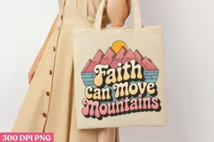 Faith can move mountains PNG, Retro Christian PNG Product Image 2