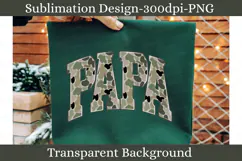 PAPA Camouflage PNG, Varsity Letters Sublimation Graphic Product Image 2