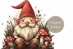Autumn Gnome Tumbler Wrap, Gnome Sublimation Tumbler PNG Product Image 2